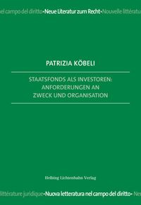 Buch Cover Staatsfonds als Investoren: Anforderungen an Zweck und Organisation