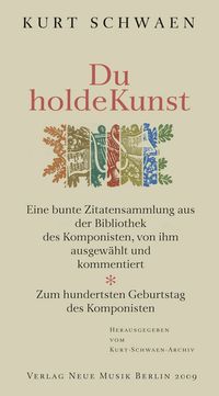 Buch Cover Du holde Kunst