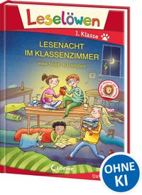 Buch Cover Leselöwen 1. Klasse - Lesenacht im Klassenzimmer (Großbuchstabenausgabe)