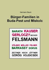 Buch Cover Bürger-Familien in Buda-Pest und Miskolc