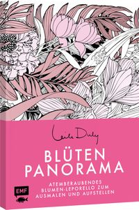 Buch Cover Blüten-Panorama | Atemberaubendes Blumen-Leporello zum Ausmalen und Aufstellen
