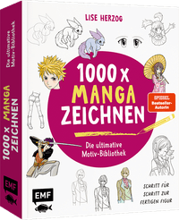 Buch Cover Die ultimative Motiv-Bibliothek – 1000 x Manga zeichnen