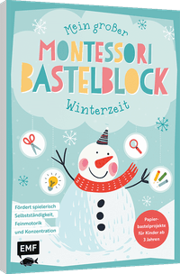Buch Cover Mein großer Montessori-Bastelblock – Winterzeit