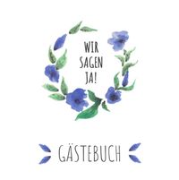 Buch Cover Hochzeitsgästebuch: Blumenkranz