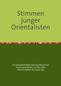Buch Cover Stimmen junger Orientalisten