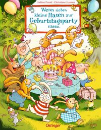 Buch Cover Wenn sieben kleine Hasen zur Geburtstagsparty rasen
