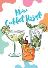 Buch Cover Meine Cocktail Rezepte: Rezeptbuch zum Selberschreiben - Cocktail Rezept Notizbuch - Rezeptbuch zum Selbst Schreiben