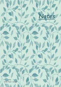Buch Cover Notizbuch A5 dotted [Blue Leaves – Blaue Blätter] Softcover von Daily Paper Design | 80 Seiten | als Tagebuch, Bullet Journal, Notizheft | FSC-zertifiziert & aus nachhaltiger und umweltschonender Forstwirtschaft