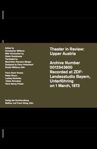 Buch Cover Christopher Williams. Theatre in Review: Upper Austria