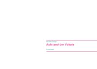 Buch Cover Aufstand der Vokale