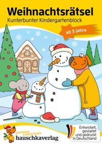 Buch Cover Weihnachtsrätsel – Kunterbunter Kindergartenblock ab 3 Jahre