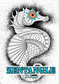 Buch Cover Zentangle Tiere Malbuch für Erwachsene
