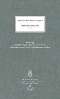 Buch Cover Allein zu dir, Herr Jesu Christ BWV 33. Kantate zum 13. Sonntag nach Trinitatis (komponiert zum 3. September 1724)