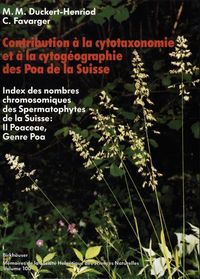 Buch Cover Contribution à la cytotaxonomie et à la cytogéographie des Poa (Poaceae = Gramineae) de la Suisse