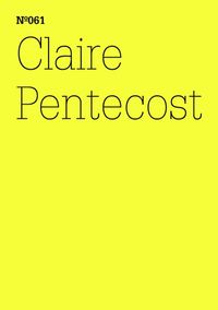 Buch Cover Claire Pentecost