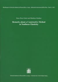 Buch Cover Remarks about a Constructive Method in Nonlinear Elasticity