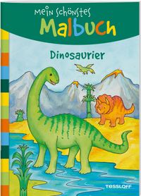 Buch Cover Mein schönstes Malbuch. Dinosaurier