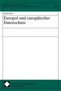 Buch Cover Europol und europäischer Datenschutz
