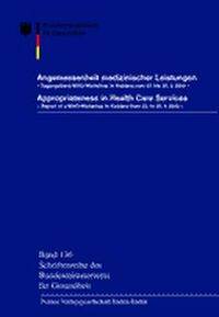 Buch Cover Angemessenheit medizinischer Leistungen - Appropriateness in Health Care Services