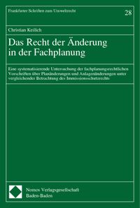 Buch Cover Das Recht der Änderung in der Fachplanung