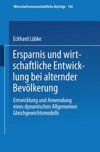 Buch Cover Ersparnis und wirtschaftliche Entwicklung bei alternder Bevölkerung