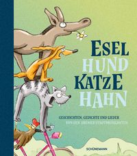 Buch Cover Esel, Hund, Katze, Hahn