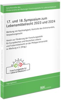 Buch Cover 17. und 18. Symposium zum Lebensmittelrecht 2023 und 2024