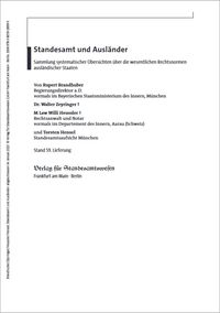 Buch Cover Standesamt und Ausländer
