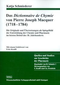 Buch Cover Das Dictionnaire de Chymie von Pierre Joseph Macquer