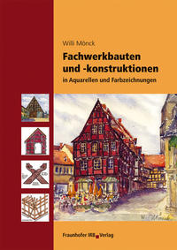 Buch Cover Fachwerkbauten und -konstruktionen in Aquarellen und Farbzeichnungen.