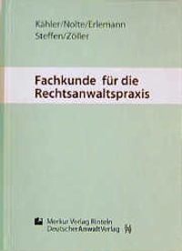 Buch Cover Fachkunde für die Rechtsanwaltspraxis