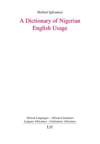 Buch Cover A Dictionary of Nigerian English Usage