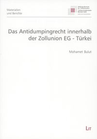 Buch Cover Das Antidumpingrecht innerhalb der Zollunion EG - Türkei