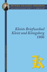 Buch Cover Kleists Briefwechsel