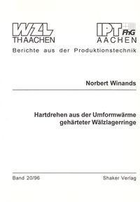 Buch Cover Hartdrehen aus der Umformwärme gehärteter Wälzlagerringe