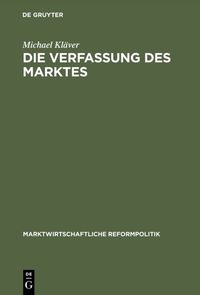 Buch Cover Die Verfassung des Marktes