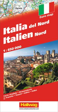 Buch Cover Hallwag Strassenkarte Italien Nord 1:650.000