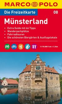 Buch Cover MARCO POLO Freizeitkarte Blatt 8 Münsterland 1:110 000