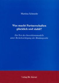 Buch Cover Was macht Partnerschaften glücklich und stabil?