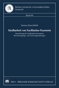 Buch Cover Strafbarkeit von Facilitation Payments