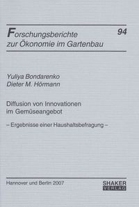 Buch Cover Diffusion von Innovationen im Gemüseangebot