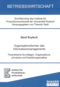 Buch Cover Organisationsformen des Informationsmanagements
