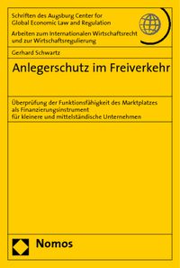 Buch Cover Anlegerschutz im Freiverkehr