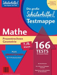 Buch Cover Testmappe Mathe Prozentrechnen/Geometrie (Kl. 7.-8.)