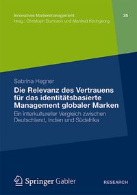 Buch Cover Die Relevanz des Vertrauens für das identitätsbasierte Management globaler Marken