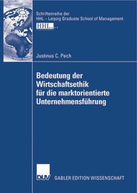 Buch Cover Bedeutung der Wirtschaftsethik für die marktorientierte Unternehmensführung