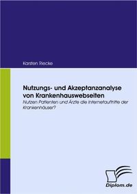 Buch Cover Nutzungs- und Akzeptanzanalyse von Krankenhauswebseiten