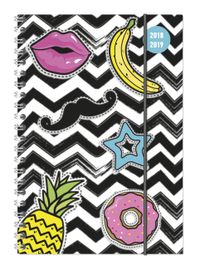 Buch Cover Collegetimer A5 Woche Patches Ringbuch 2018/2019