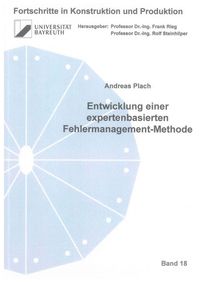 Buch Cover Entwicklung einer expertenbasierten Fehlermanagement-Methode