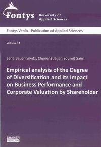 Buch Cover Empirical analysis of the Degree of Diversification and Its Impact on Business Performance and Corporate Valuation by Shareholder